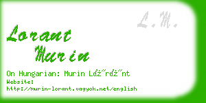 lorant murin business card